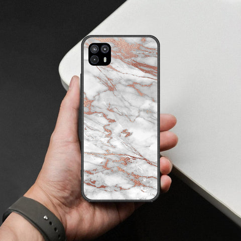 Motorola Moto G50 5G Cover - White Marble Series 2 - HQ Premium Shine Durable Shatterproof Case
