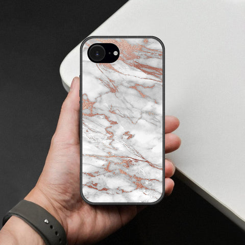 iPhone 16e Cover - White Marble Series 2 - HQ Premium Shine Durable Shatterproof Case