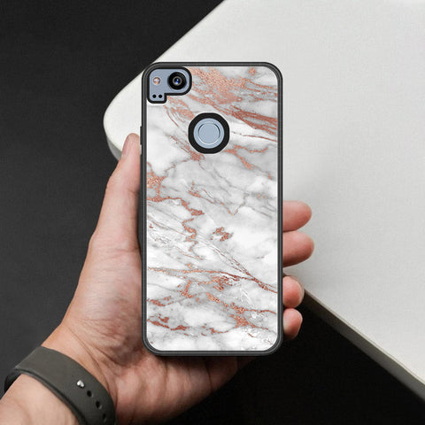 Google Pixel 2 Cover - White Marble Series 2 - HQ Premium Shine Durable Shatterproof Case