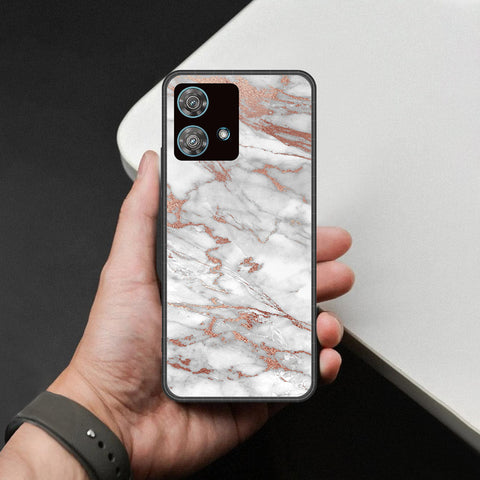 Motorola Edge 40 Neo Cover - White Marble Series 2 - HQ Premium Shine Durable Shatterproof Case
