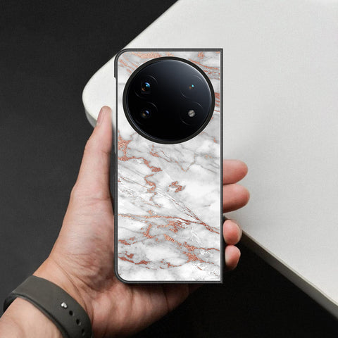 Oppo Find N5 Cover - White Marble Series 2 - HQ Premium Shine Durable Shatterproof Case