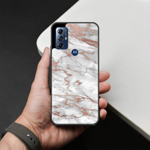 Motorola Moto G Power (2022) Cover - White Marble Series 2 - HQ Premium Shine Durable Shatterproof Case