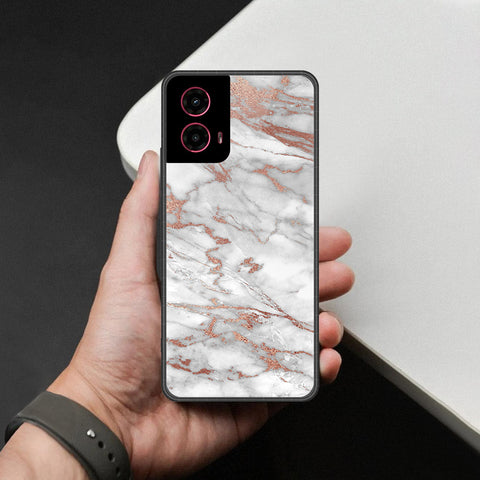 Motorola Moto G45 Cover - White Marble Series 2 - HQ Premium Shine Durable Shatterproof Case