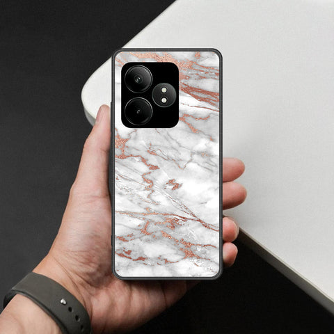 Realme GT 6 Cover - White Marble Series 2 - HQ Premium Shine Durable Shatterproof Case