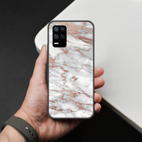 Realme Narzo 30 5G Cover - White Marble Series 2 - HQ Premium Shine Durable Shatterproof Case
