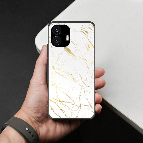 Nothing Phone 2 Cover - White Marble Series 2 - HQ Premium Shine Durable Shatterproof Case