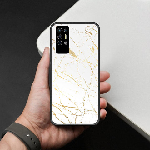 Tecno Pova 2 Cover - White Marble Series 2 - HQ Premium Shine Durable Shatterproof Case
