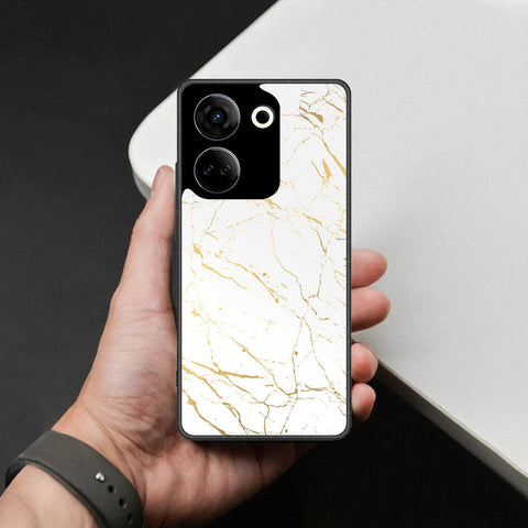 Tecno Camon 20 Cover - White Marble Series 2 - HQ Premium Shine Durable Shatterproof Case