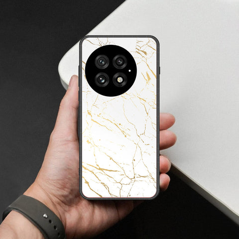OnePlus 13 Cover - White Marble Series 2 - HQ Premium Shine Durable Shatterproof Case