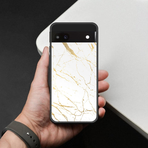 Google Pixel 6a Cover - White Marble Series 2 - HQ Premium Shine Durable Shatterproof Case
