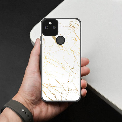 Google Pixel 5a 5G Cover - White Marble Series 2 - HQ Premium Shine Durable Shatterproof Case