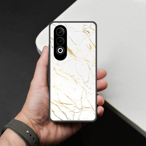 Oppo K12 Cover - White Marble Series 2 - HQ Premium Shine Durable Shatterproof Case
