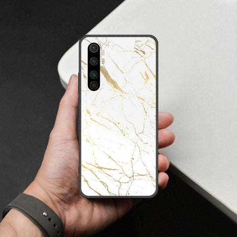 Xiaomi Mi Note 10 Lite Cover - White Marble Series 2 - HQ Premium Shine Durable Shatterproof Case