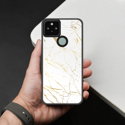Google Pixel 4a 5G Cover - White Marble Series 2 - HQ Premium Shine Durable Shatterproof Case