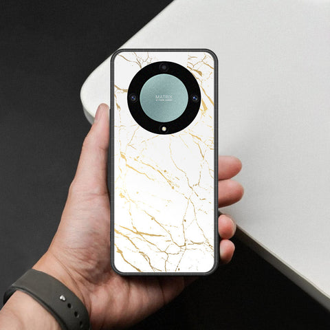 Honor X40 Cover - White Marble Series 2 - HQ Premium Shine Durable Shatterproof Case