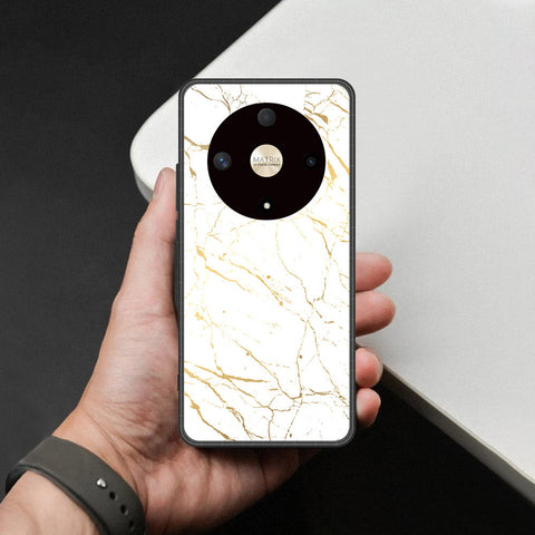 Honor Magic 6 Lite Cover - White Marble Series 2 - HQ Premium Shine Durable Shatterproof Case