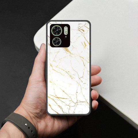 Motorola Edge 40 Cover - White Marble Series 2 - HQ Premium Shine Durable Shatterproof Case