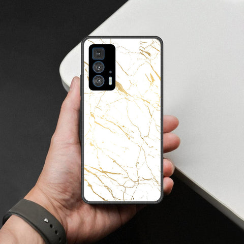 Motorola Edge 20 Pro Cover - White Marble Series 2 - HQ Premium Shine Durable Shatterproof Case