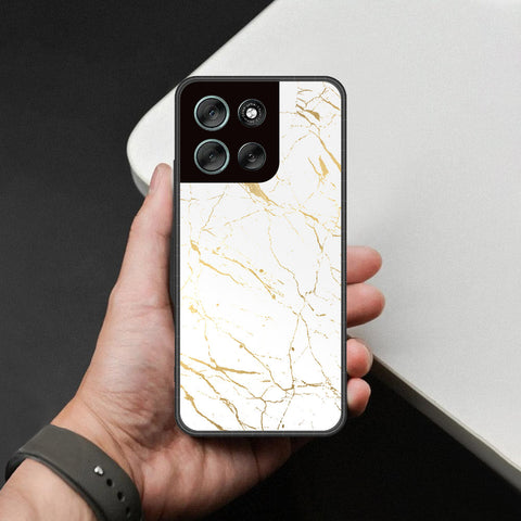 Motorola Moto G56 Cover - White Marble Series 2 - HQ Premium Shine Durable Shatterproof Case