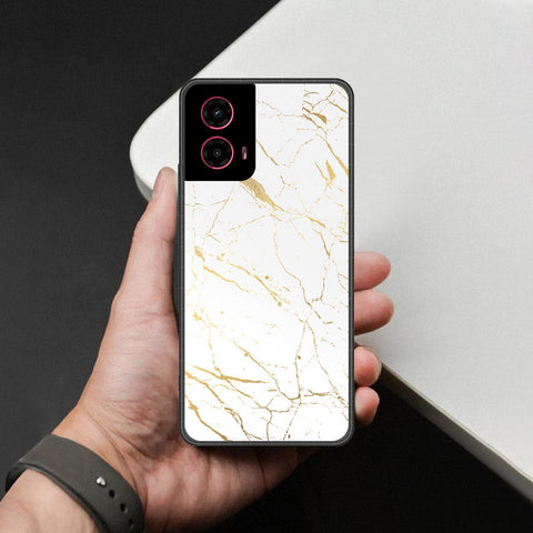 Motorola Moto G45 Cover - White Marble Series 2 - HQ Premium Shine Durable Shatterproof Case