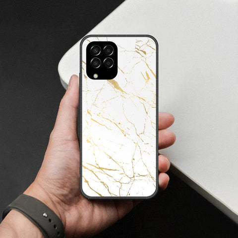 Samsung Galaxy M33 Cover - White Marble Series 2 - HQ Premium Shine Durable Shatterproof Case
