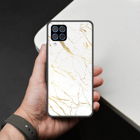 Samsung Galaxy F62 Cover - White Marble Series 2 - HQ Premium Shine Durable Shatterproof Case