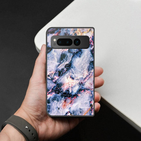 Google Pixel Fold Cover - Colorful Marble Series - HQ Premium Shine Durable Shatterproof Case