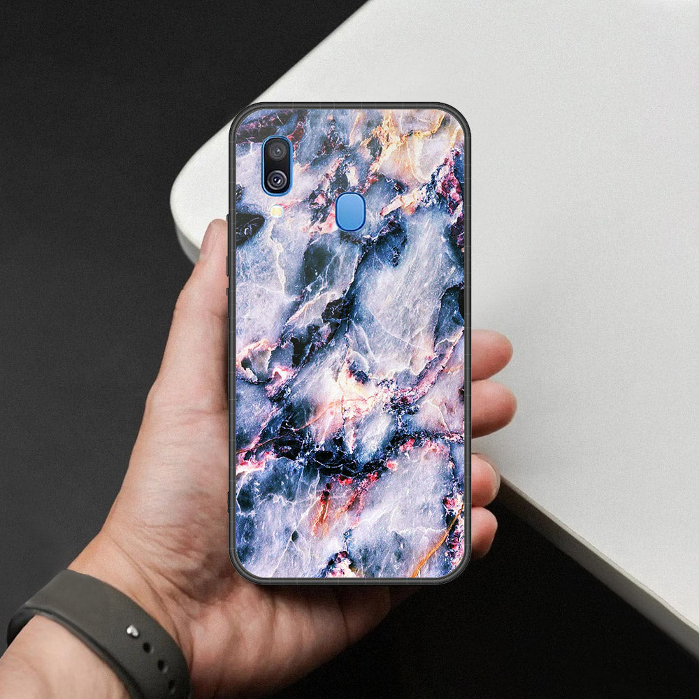 Samsung Galaxy M20 Cover - Colorful Marble Series - HQ Premium Shine Durable Shatterproof Case