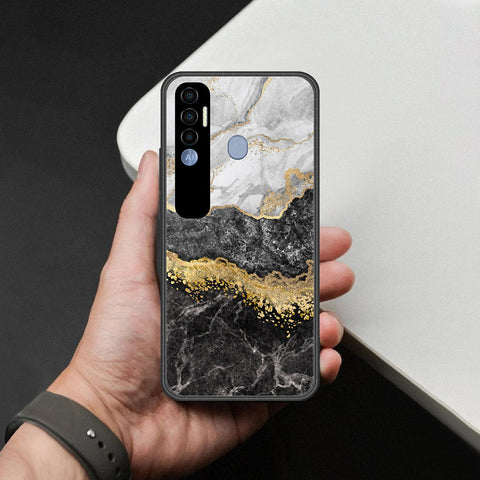 Tecno Spark 7 Pro Cover - Colorful Marble Series - HQ Premium Shine Durable Shatterproof Case