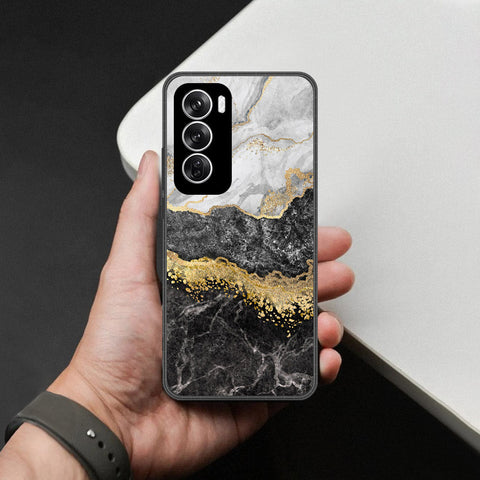 Oppo Reno 12 Cover - Colorful Marble Series - HQ Premium Shine Durable Shatterproof Case