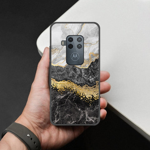 Motorola One Zoom Cover - Colorful Marble Series - HQ Premium Shine Durable Shatterproof Case