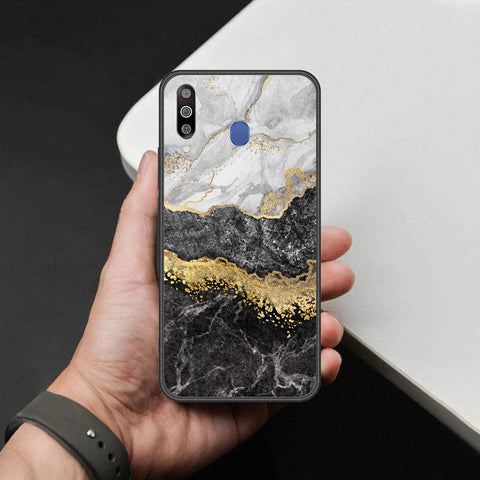 Samsung Galaxy M30 Cover - Colorful Marble Series - HQ Premium Shine Durable Shatterproof Case