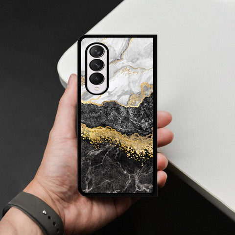 Samsung Galaxy Z Fold 4 5G Cover - Colorful Marble Series - HQ Premium Shine Durable Shatterproof Case