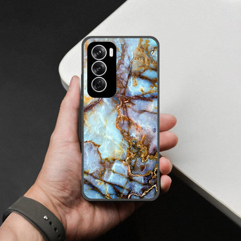Oppo Reno 12 Cover - Colorful Marble Series - HQ Premium Shine Durable Shatterproof Case