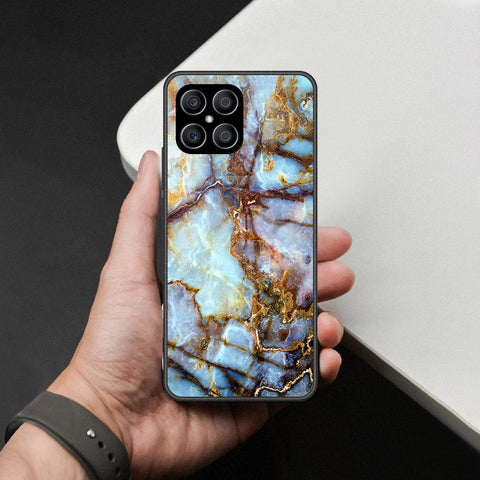 Honor X8 Cover - Colorful Marble Series - HQ Premium Shine Durable Shatterproof Case