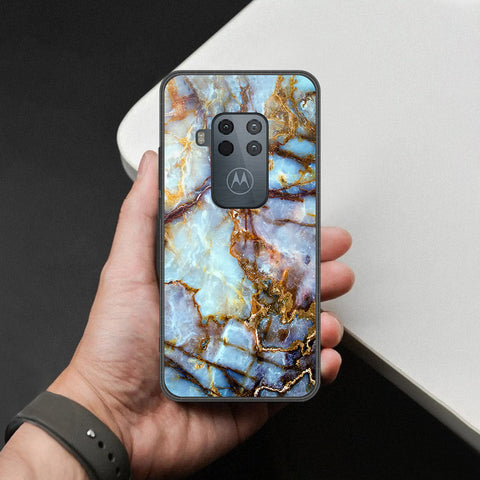 Motorola One Zoom Cover - Colorful Marble Series - HQ Premium Shine Durable Shatterproof Case