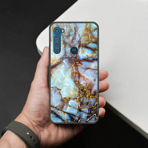 Motorola One Fusion Plus Cover - Colorful Marble Series - HQ Premium Shine Durable Shatterproof Case