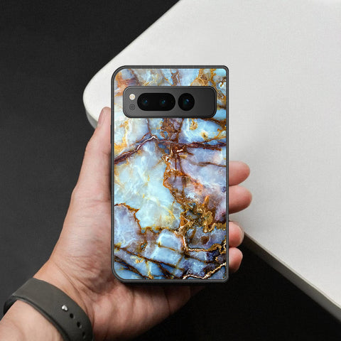 Google Pixel Fold Cover - Colorful Marble Series - HQ Premium Shine Durable Shatterproof Case