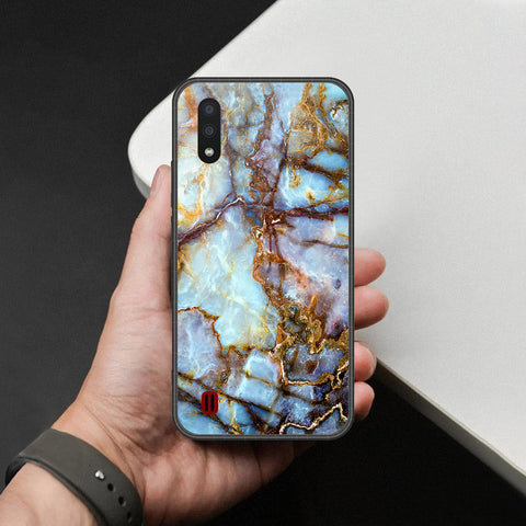Samsung Galaxy A01 Cover - Colorful Marble Series - HQ Premium Shine Durable Shatterproof Case