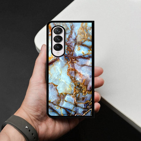 Samsung Galaxy Z Fold 4 5G Cover - Colorful Marble Series - HQ Premium Shine Durable Shatterproof Case