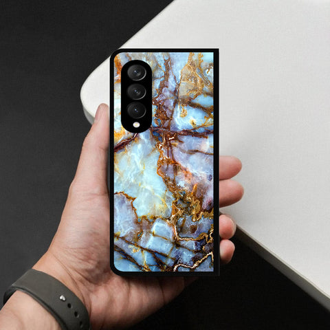 Samsung Galaxy Z Fold 3 5G Cover - Colorful Marble Series - HQ Premium Shine Durable Shatterproof Case