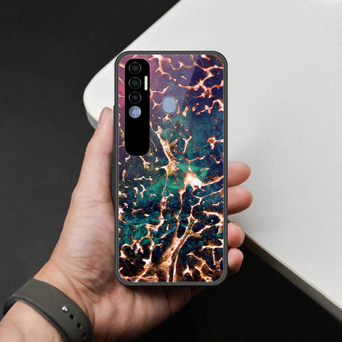 Tecno Spark 7 Pro Cover - Colorful Marble Series - HQ Premium Shine Durable Shatterproof Case
