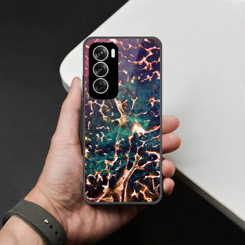 Oppo Reno 12 Cover - Colorful Marble Series - HQ Premium Shine Durable Shatterproof Case