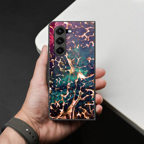 Samsung Galaxy Z Fold 6 5G Cover - Colorful Marble Series - HQ Premium Shine Durable Shatterproof Case