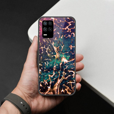 Realme Narzo 30 5G Cover - Colorful Marble Series - HQ Premium Shine Durable Shatterproof Case