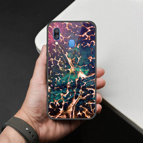 Samsung Galaxy M20 Cover - Colorful Marble Series - HQ Premium Shine Durable Shatterproof Case