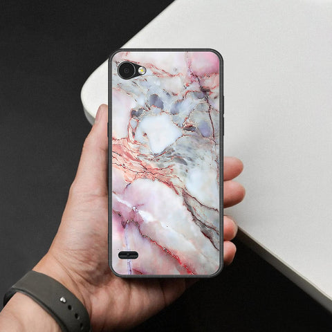 LG Q6 Plus Cover - Colorful Marble Series - HQ Premium Shine Durable Shatterproof Case