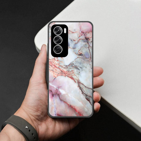 Oppo Reno 12 Cover - Colorful Marble Series - HQ Premium Shine Durable Shatterproof Case