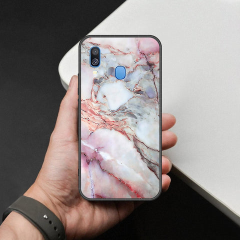 Samsung Galaxy M20 Cover - Colorful Marble Series - HQ Premium Shine Durable Shatterproof Case