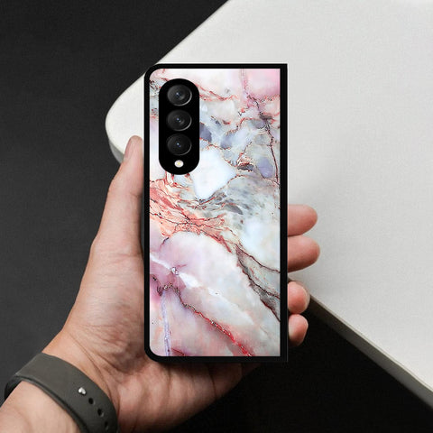 Samsung Galaxy Z Fold 3 5G Cover - Colorful Marble Series - HQ Premium Shine Durable Shatterproof Case
